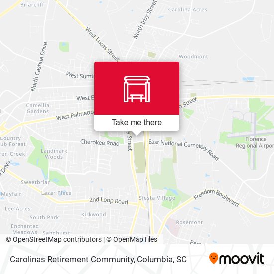 Mapa de Carolinas Retirement Community
