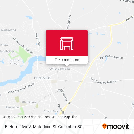 E. Home Ave & Mcfarland St map