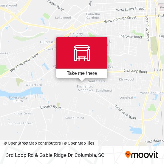 3rd Loop Rd & Gable Ridge Dr map