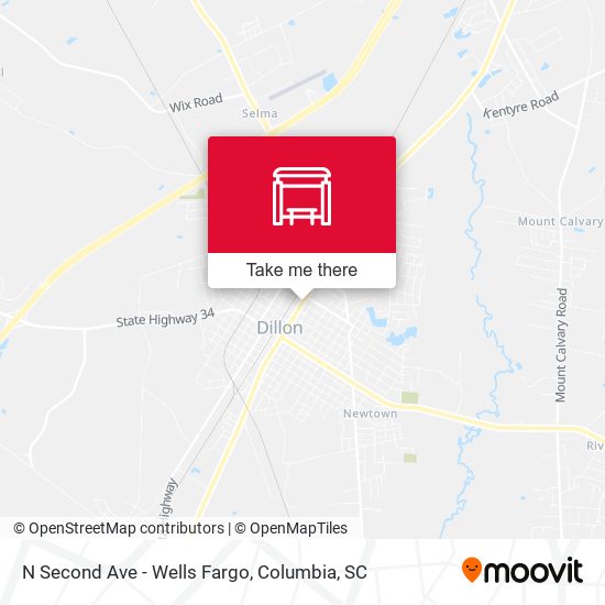 Mapa de N Second Ave - Wells Fargo