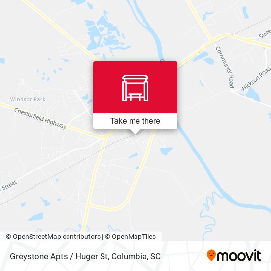 Greystone Apts / Huger St map