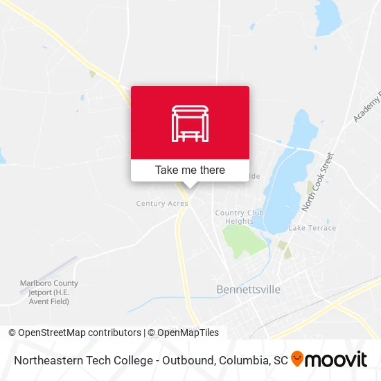 Northeastern Tech College - Outbound map