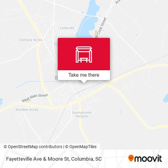Mapa de Fayetteville Ave & Moore St