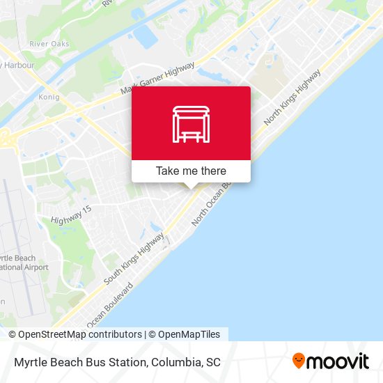 Mapa de Myrtle Beach Bus Station