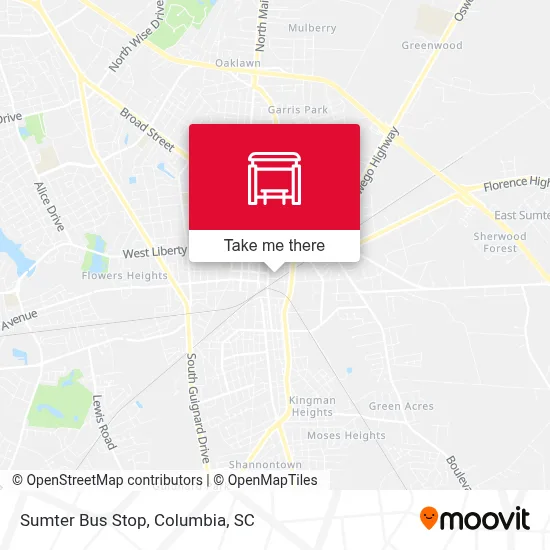 Sumter Bus Stop map
