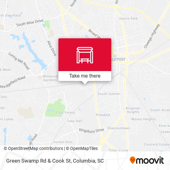 Mapa de Green Swamp Rd & Cook St
