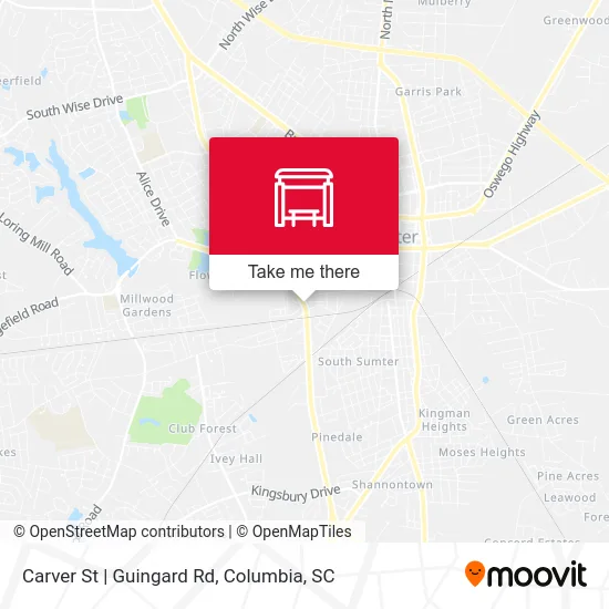 Carver St | Guingard Rd map