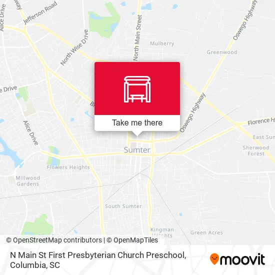 N Main St First Presbyterian Church Preschool map