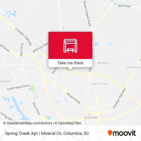 Spring Creek Apt | Mineral Cir map