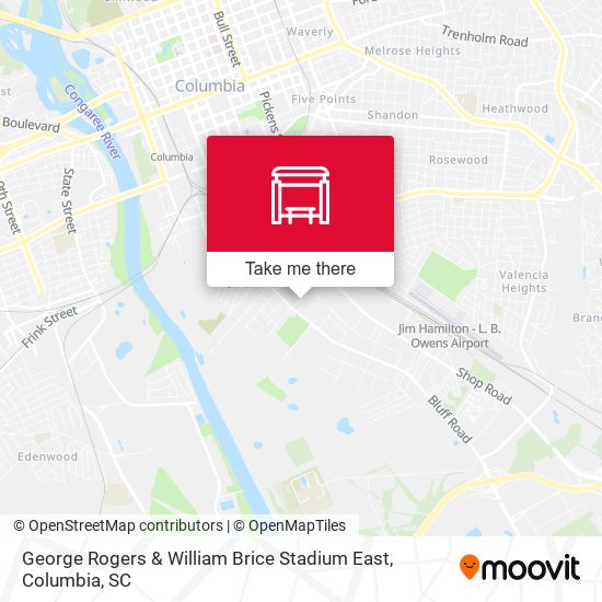 Mapa de George Rogers & William Brice Stadium East