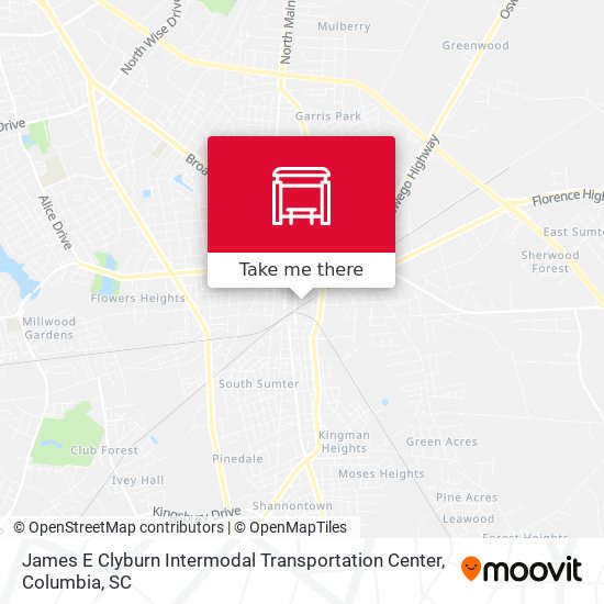James E Clyburn Intermodal Transportation Center map