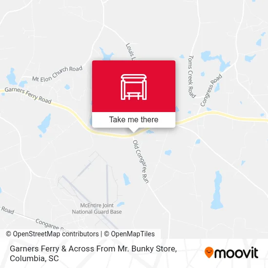 Garners Ferry & Across From Mr. Bunky Store map