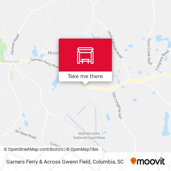 Garners Ferry & Across Gwenn Field map
