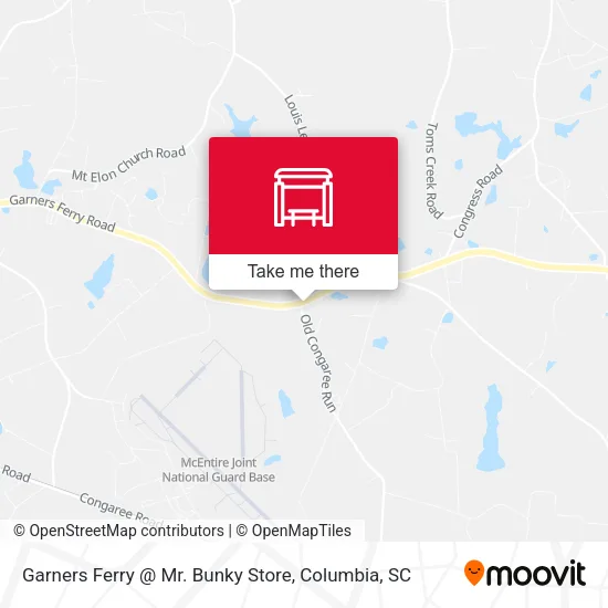 Garners Ferry @ Mr. Bunky Store map
