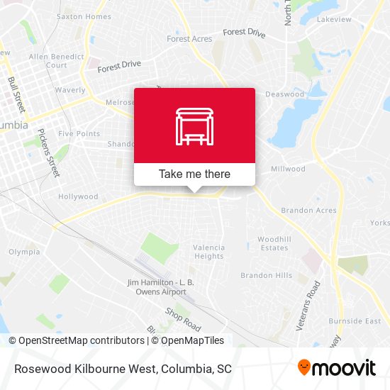 Rosewood Kilbourne West map