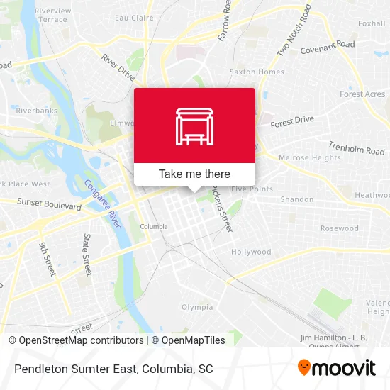 Pendleton Sumter East map