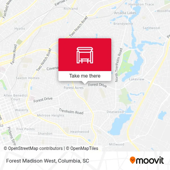 Forest Madison West map