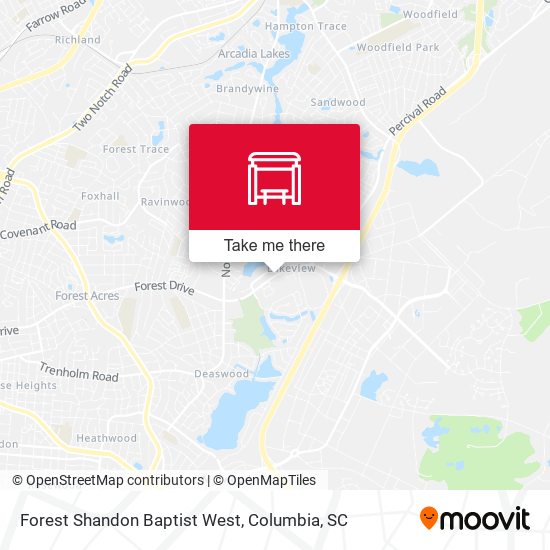 Forest Shandon Baptist West map
