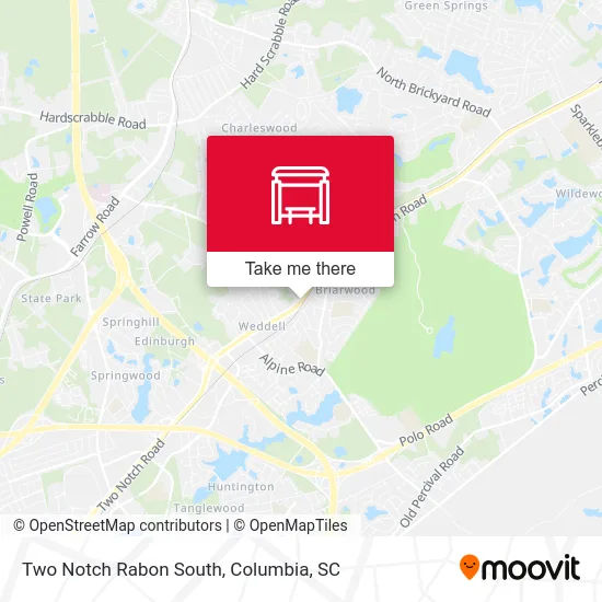 Two Notch Rabon South map