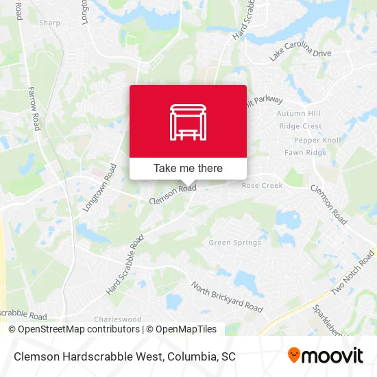 Mapa de Clemson Hardscrabble West