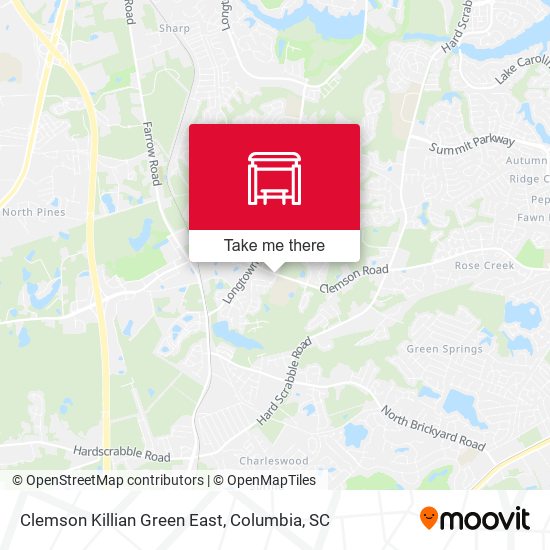 Clemson Killian Green East map