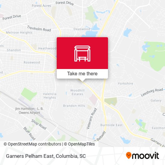 Mapa de Garners Pelham East