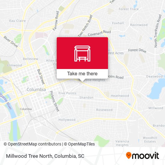Millwood Tree North map