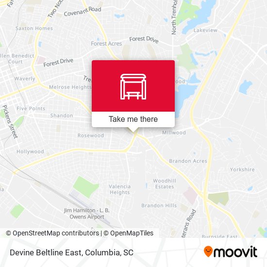 Mapa de Devine Beltline East