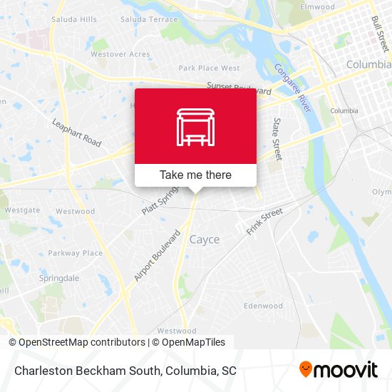 Charleston Beckham South map