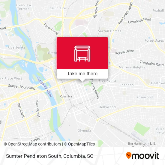 Mapa de Sumter Pendleton South