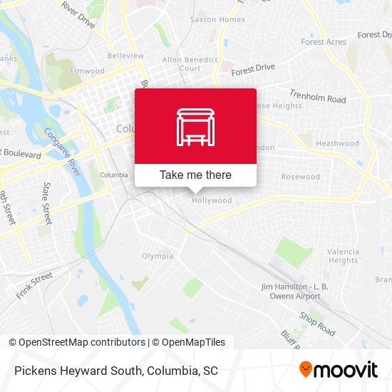 Pickens Heyward South map