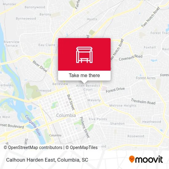 Calhoun Harden East map