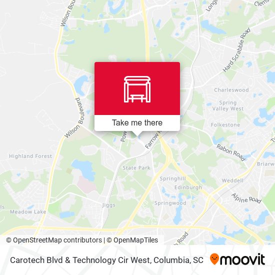 Carotech Blvd & Technology Cir West map