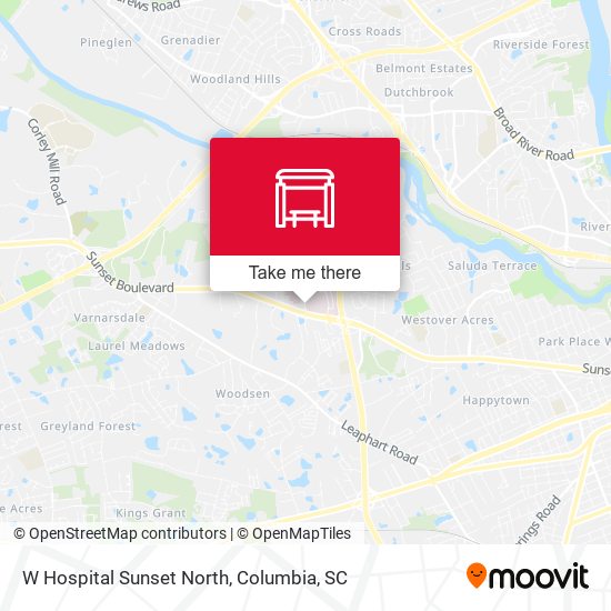 W Hospital Sunset North map