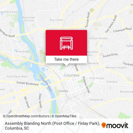 Mapa de Assembly Blanding North (Post Office / Finlay Park)