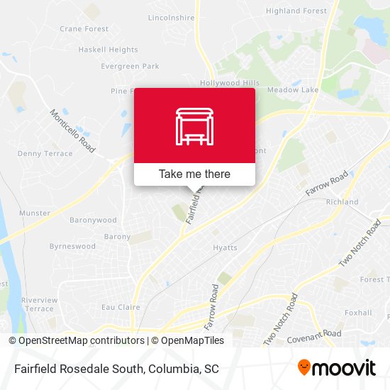 Fairfield Rosedale South map