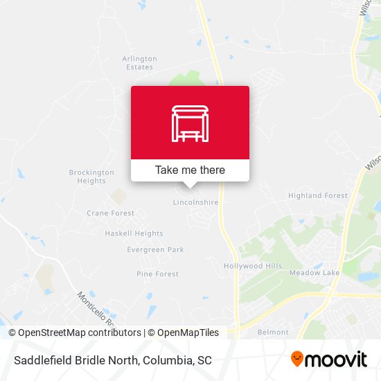 Saddlefield Bridle North map