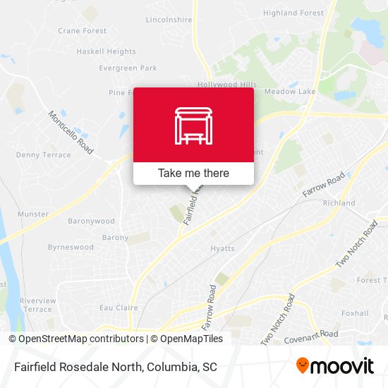 Fairfield Rosedale North map