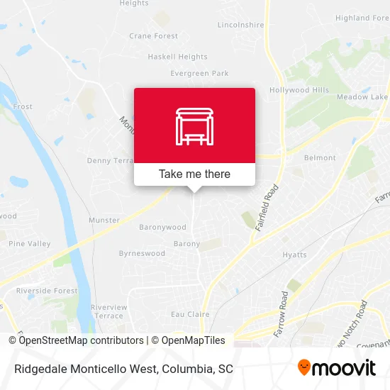 Ridgedale Monticello West map