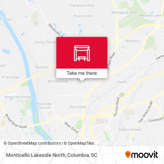 Monticello Lakeside North map