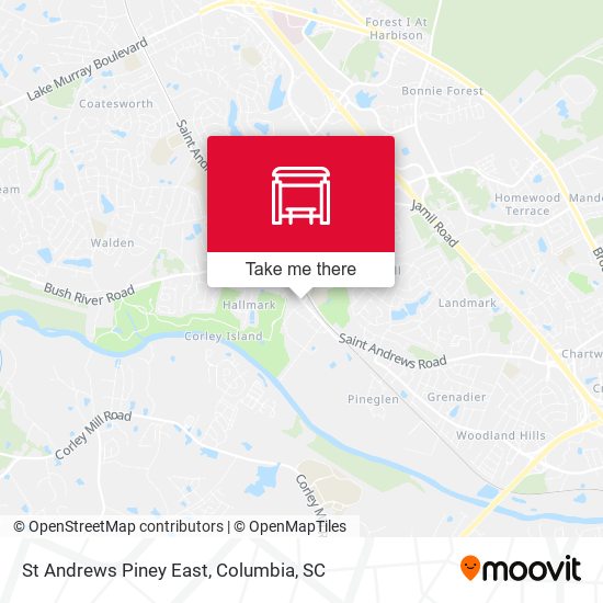 St Andrews Piney East map
