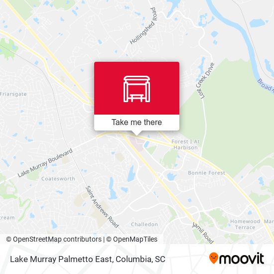 Lake Murray Palmetto East map