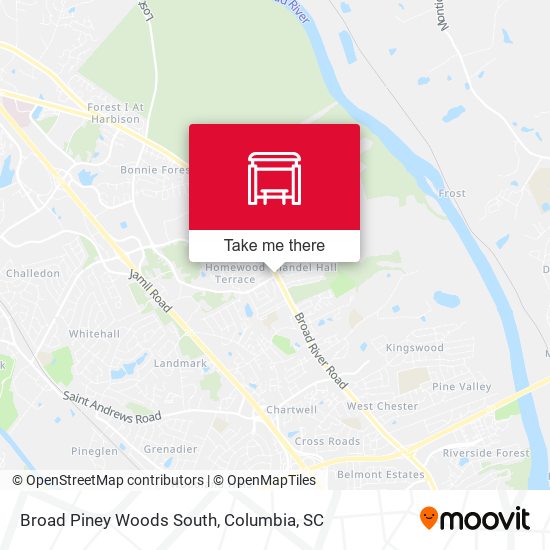 Broad Piney Woods South map