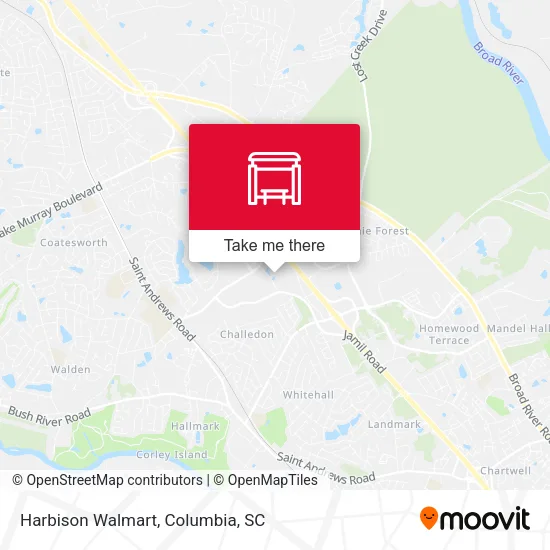 Mapa de Harbison Walmart