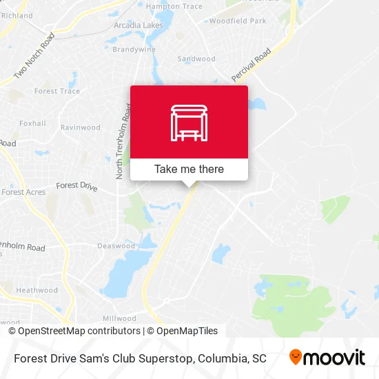 Forest Drive Sam's Club Superstop map