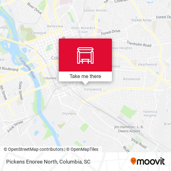 Pickens Enoree North map