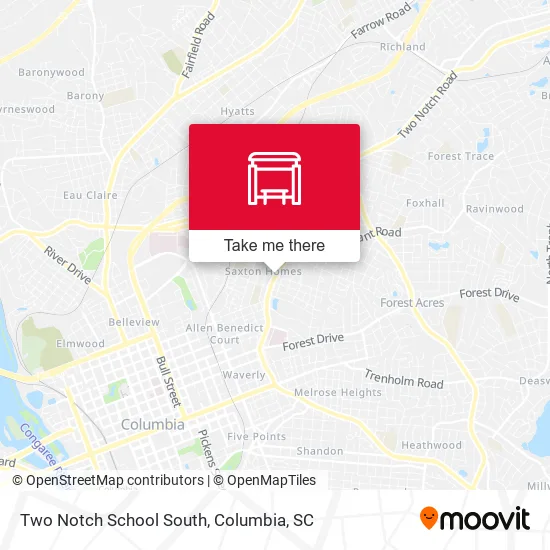 Mapa de Two Notch School South