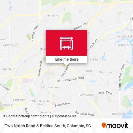 Two Notch Road & Beltline South map