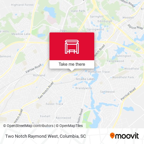 Two Notch Raymond West map