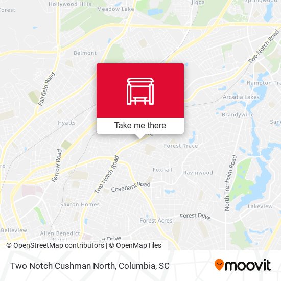 Two Notch Cushman North map